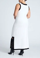 Eloquii Plus Contrast Maxi Sweater Dress