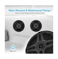 Pyle 6.5" Waterproof Rated Marine Speakers with Wireless Rf Streaming Support (Supplemental Speakers for Model: 'PLMRF65MB')
