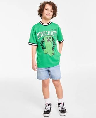 Minecraft Little Big Boys Creeper Jersey Shirt Epic Threads Relaxed Shorts Exclusively At Macys