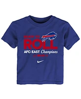 Nike Toddler Royal Buffalo Bills 2024 Afc East Division Champions Locker Room Trophy Collection T-Shirt