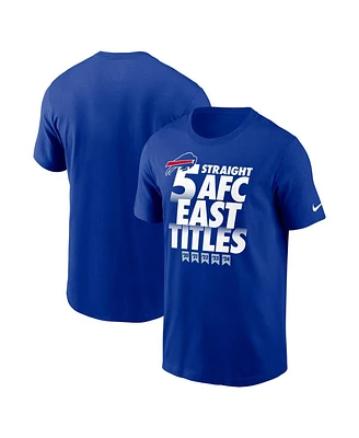 Nike Men's Royal Buffalo Bills Five-Straight Afc East Division Champions Our Time Is Now T-Shirt