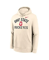 Nike Men's Cream Ohio State Buckeyes Arch Logo Pullover Hoodie