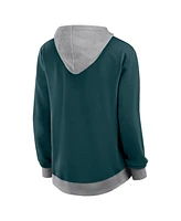 Logo Athletic Women's Midnight Green Philadelphia Eagles Hit It French Terry Full-Zip Hoodie