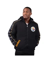 Starter Men's Black Pittsburgh Steelers Thursday Night Gridiron Full-Zip Jacket