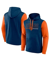 Fanatics Men's Navy/Orange Chicago Bears Outline Pullover Hoodie