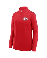 Logo Athletic Women's Red Kansas City Chiefs Velocity Quarter-Zip Jacket