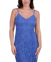 Siena Women's Lace V-Neck Sleeveless Asymmetric-Hem Dress