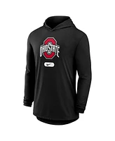 Nike Men's Black Ohio State Buckeyes Lightweight Performance Long Sleeve Hoodie T-Shirt