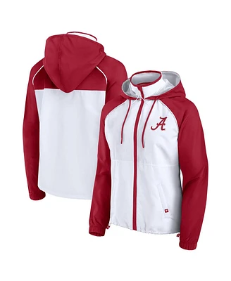 Fanatics Women's White Alabama Crimson Tide Full-Zip Anorak Hoodie Jacket