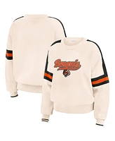 Wear by Erin Andrews Women's Cream Cincinnati Bengals Stripe Pullover Sweater