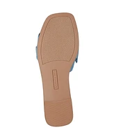 Bandolino Women's Vallen Knotted Bow Flat Slide Sandals
