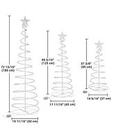Yescom 6-Pack Christmas Spiral Light Kit Battery Powered 3/4/6 Feet Pre-Installed Led For Indoor Outdoor