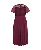 City Chic Plus Lace Niki Dress