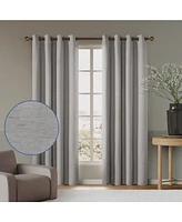 Awesome Home Linen Blend Total Blackout Grommet Curtains Pair