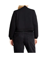 City Chic Plus Ivy Bomber Jacket