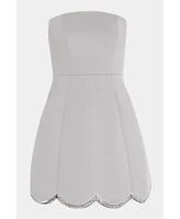 ONE33 Social Women's The Abigail | White Strapless Mini Cocktail Dress