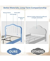 gaomon Full Upholstered Bed Frame with Storage Drawers, Cute Girls & Boys Bed with Adjustable Headboard