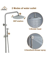 Casainc Pressure Balanced Complete Shower System with Clawfoot Control Handle and Rough-in Valve