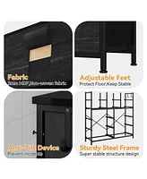 12 Dresser for Bedroom, Tall Fabric Storage Livingroom Entryway, Dressers & Chests of Drawers with Sturdy Metal Frame, Wood Tabletop, Easy