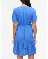 Ellen Tracy Women's Tiered Dress with Button Closure