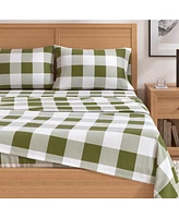 Verlee Turkish Cotton Double-Brushed Printed Flannel Bed Sheet Set