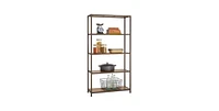 Slickblue Heavy Duty 5-Shelf Steel Frame Shelving Unit with Wicker Shelves