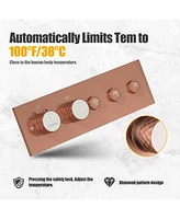 Casainc Thermostatic Complete Rainfall Shower System with Rough in-Valve