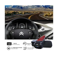 Pyle Dual Camera Car Dash Cam & Backup Camera, 1080p Full Hd, Waterproof