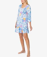 Ellen Tracy Women's 3/4 Sleeve Tunic Nightgown