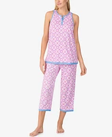 Ellen Tracy Women's Sleeveless Crop Pajama Set