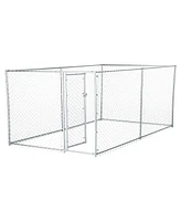 Lucky Dog 10' x 5' x 4' Heavy Duty Steel Outdoor Chain Link Dog Kennel Enclosure