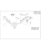 Manhattan Universal Gas Spring Dual Monitor Wall Mount, 461627