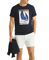 Nautica Men's Short Sleeve Crewneck Sailboat Graphic T-Shirt