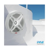 Pyle 6.5" Water-Resistant Rated Marine Speakers with Wireless Rf Streaming Support (Supplemental Speakers for Model: 'PLMRF65MW')