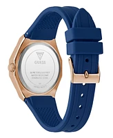 Guess Women's Analog Blue Silicone Watch, 36mm