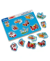 Melissa and Doug Disney Mickey Mouse and Friends Vehicles Sound Puzzle, 8 Pieces