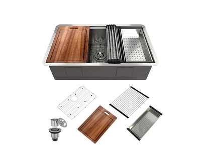 Casainc Undermount Kitchen Sink with Accessories