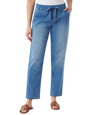 Gloria Vanderbilt Women's Anya Drawstring Straight-Leg Jeans