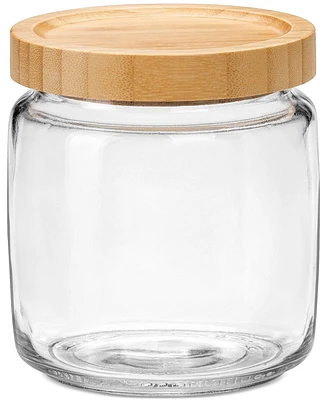 Bormioli Rocco Giara 25.25-Oz. Glass Jar & Bamboo Lid, Set of 6