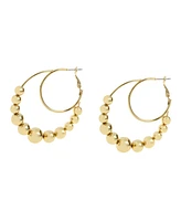 Steve Madden Gold Tone Sphere Double Drop Earrings