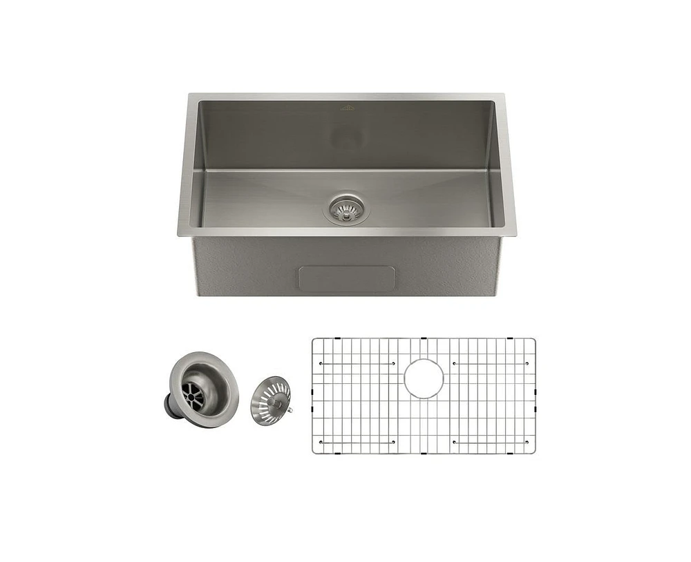 Casainc 30inch L x 18inch W Single Bowl Stainless Steel Undermount Kitchen Sink