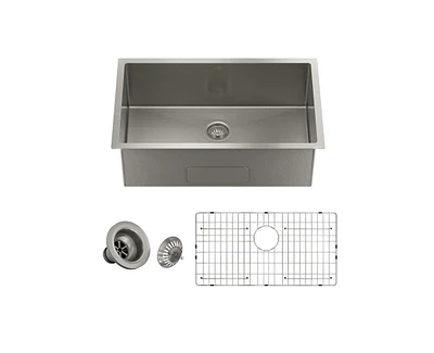 Casainc 30inch L x 18inch W Single Bowl Stainless Steel Undermount Kitchen Sink