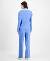 Le Suit Contrast-Tipped Pant Regular & Petite Sizes