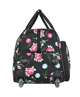 World Traveler Floral 21-Inch Carry-On Rolling Duffel Bag