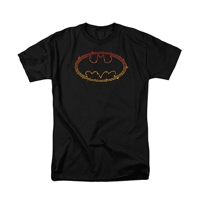 Batman Big & Tall Flame Outlined Logo Short Sleeve Adult Tee / T-Shirt