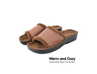 Aerothotic Aspen Fuzzy Strap Ladies Arch Support Slides