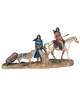 Fc Design "2-pc Set" 9"H Indian Couple Statue Native American Figurine Statue Ornament Home Room Office Decor and Perfect Ideas for Housewarming, Holi