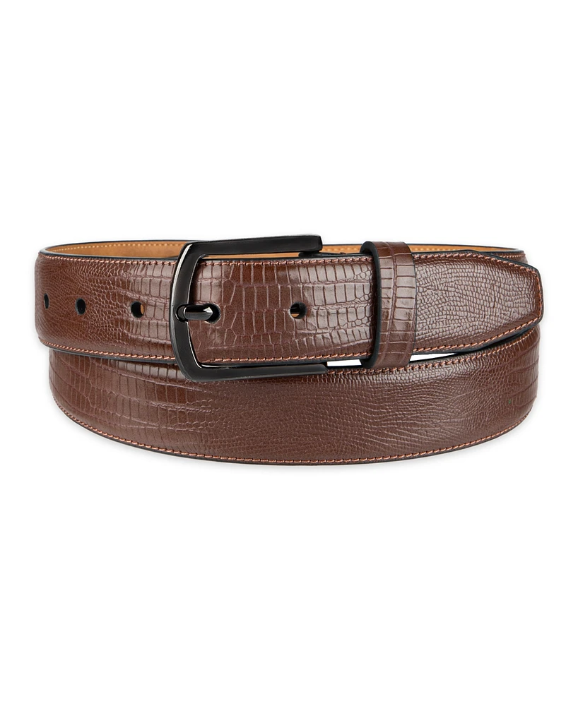 Alfani Men's Feather Edge Lizard Dress Belt