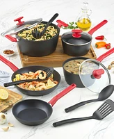 GoodCook ProEase Aluminum Nonstick 12-Piece Cookware Set