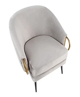 Lumisource 28" Steel Claire Contemporary Glam Accent Chair